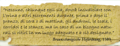 Non si può fare la cacca ovunque Galateo tedesco del Cinquecento